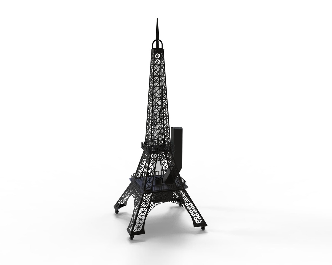 Eiffel Tower Outdoor Pellet Torch. DXF files for laser, plasma cutting. Patio Heater with Glass Tube Flame. Фото 18