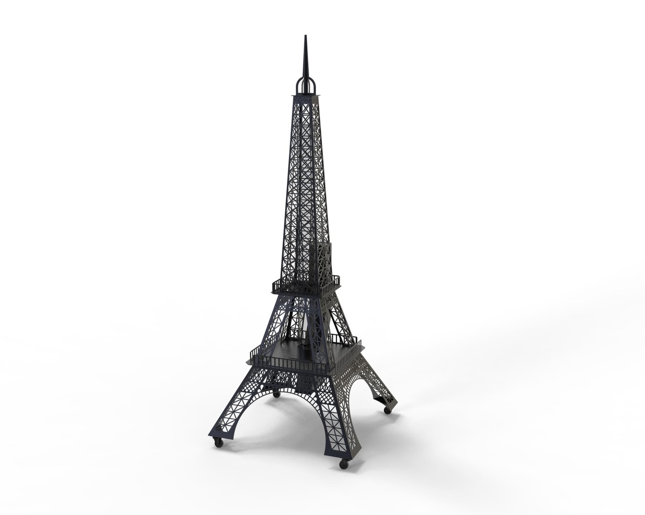 Eiffel Tower Outdoor Pellet Torch. DXF files for laser, plasma cutting. Patio Heater with Glass Tube Flame. Фото 19