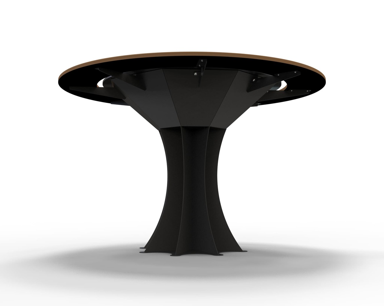 Round Fire Pit Grill on Leg with Tabletop. DXF files for plasma, laser cutting. Plancha BBQ. Фото 10