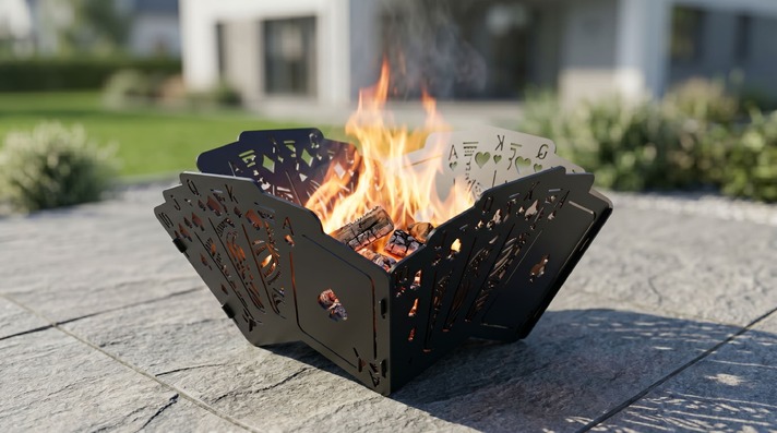 Royal Flush Fire Pit (2 Types). DXF files for laser, plasma cutting