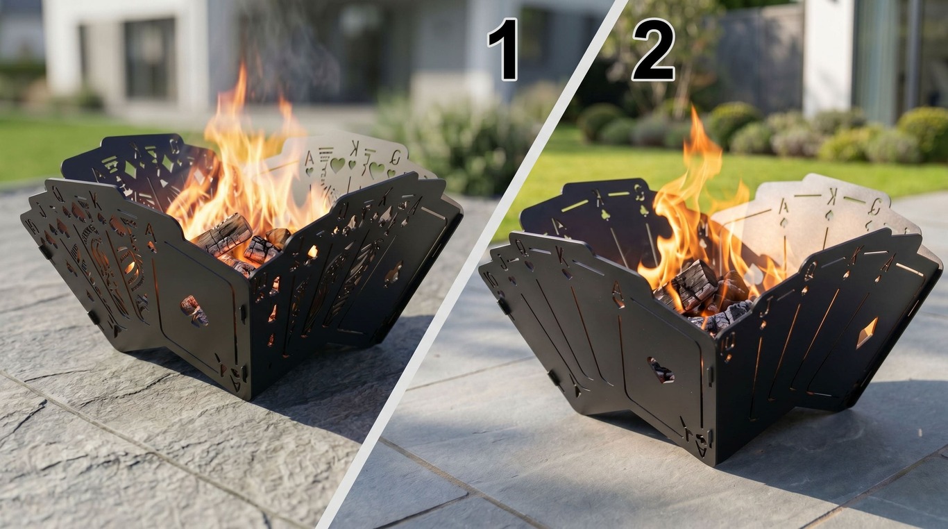 Royal Flush Fire Pit (2 Types). DXF files for laser, plasma cutting. Фото 2
