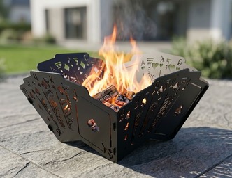Royal Flush Fire Pit (2 Types). DXF files for laser, plasma cutting