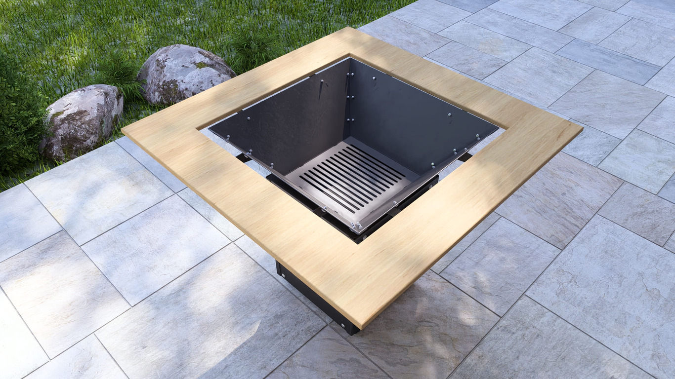 Collapsible 31-Inch Square BBQ Grill with Wooden Tabletop. DXF, SVG files for plasma, laser cutting. Plancha BBQ. Фото 10