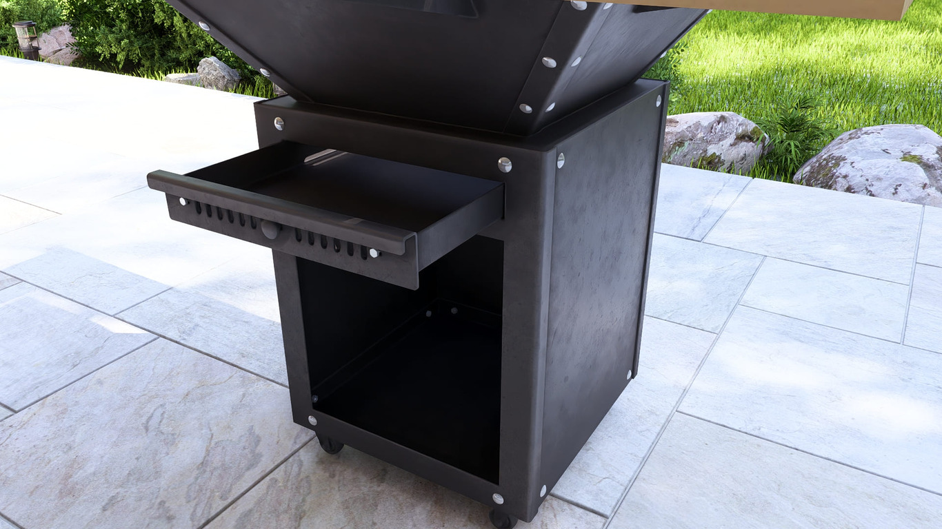 Collapsible 31-Inch Square BBQ Grill with Wooden Tabletop. DXF, SVG files for plasma, laser cutting. Plancha BBQ. Фото 12