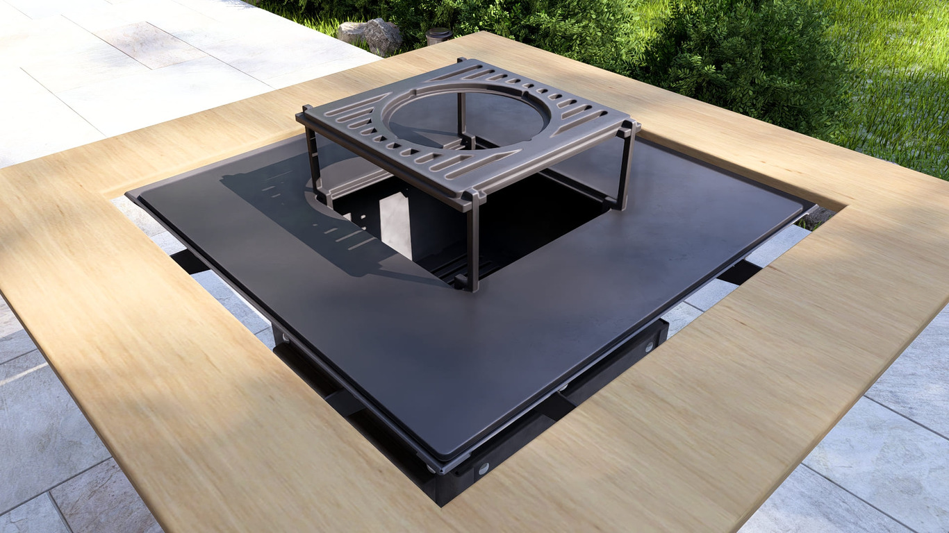 Collapsible 31-Inch Square BBQ Grill with Wooden Tabletop. DXF, SVG files for plasma, laser cutting. Plancha BBQ. Фото 14