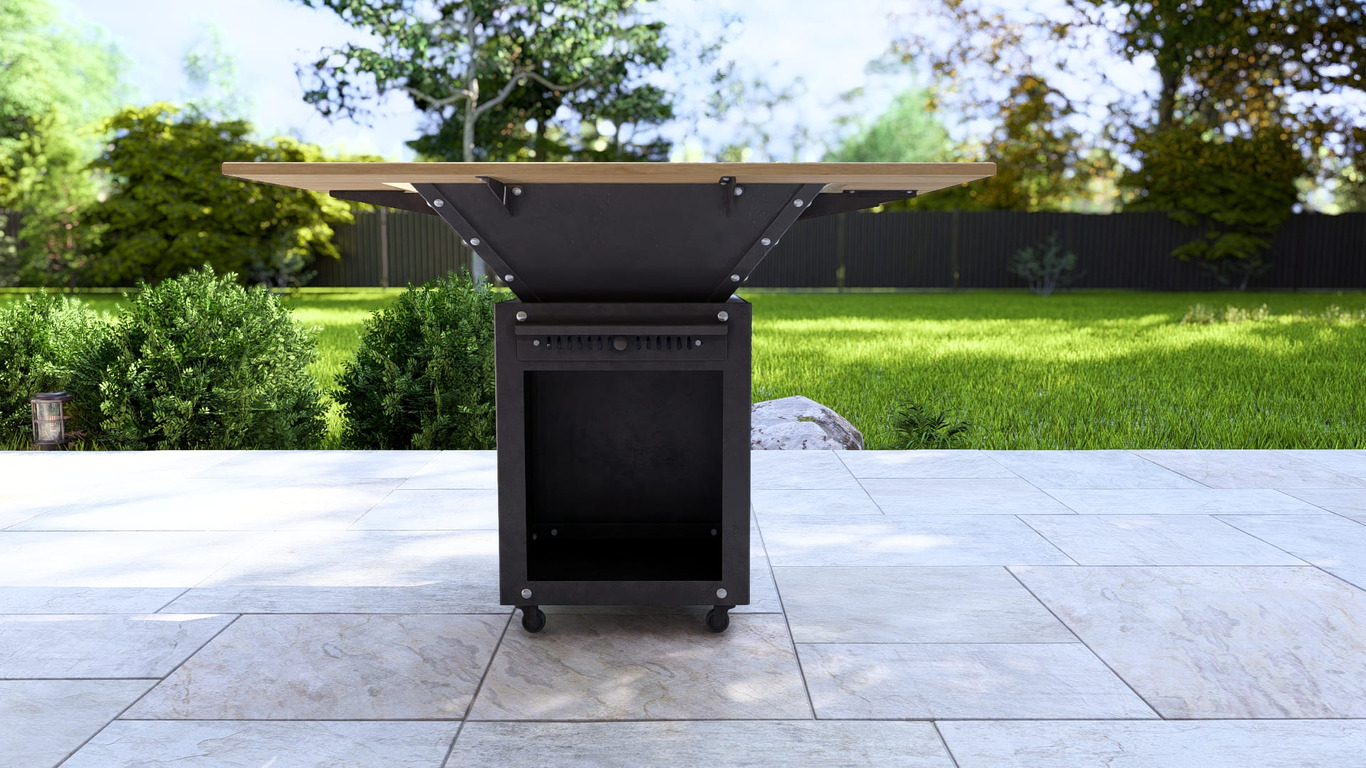 Collapsible 31-Inch Square BBQ Grill with Wooden Tabletop. DXF, SVG files for plasma, laser cutting. Plancha BBQ. Фото 9