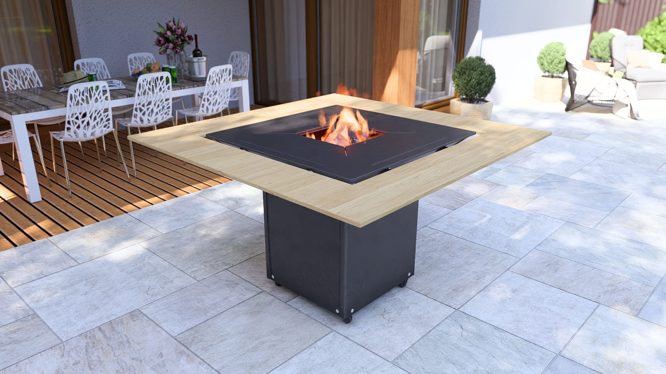 Collapsible 39-Inch Square BBQ Grill with Wooden Tabletop. DXF, SVG files for plasma, laser cutting. Plancha BBQ. Фото 7