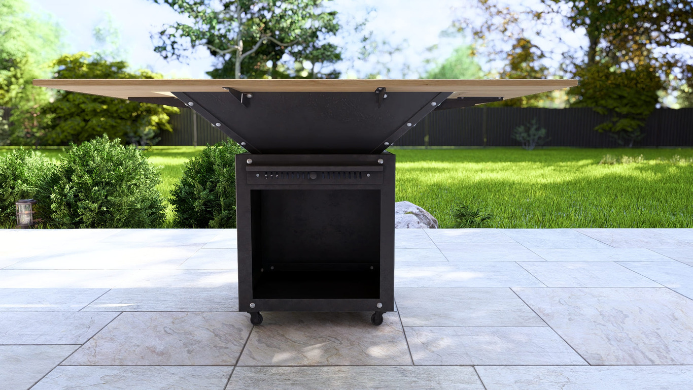 Collapsible 39-Inch Square BBQ Grill with Wooden Tabletop. DXF, SVG files for plasma, laser cutting. Plancha BBQ. Фото 8