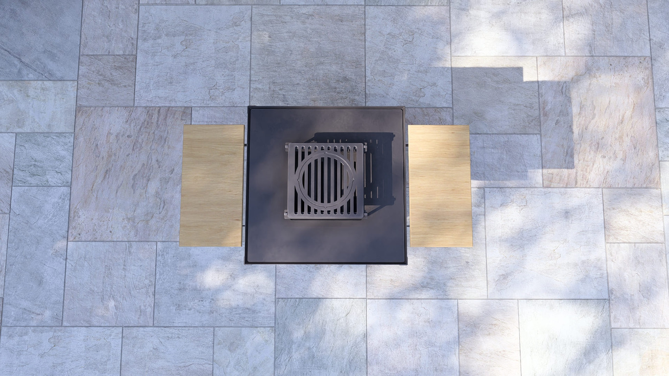 Collapsible 31-Inch Square BBQ Grill V2 with Wooden Tabletop. DXF, SVG files for plasma, laser cutting. Plancha BBQ. Фото 17