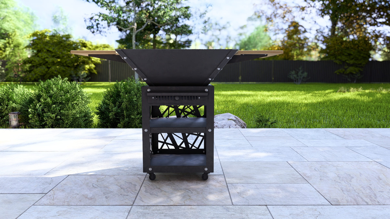 Collapsible 31-Inch Square BBQ Grill V2 with Wooden Tabletop. DXF, SVG files for plasma, laser cutting. Plancha BBQ. Фото 8