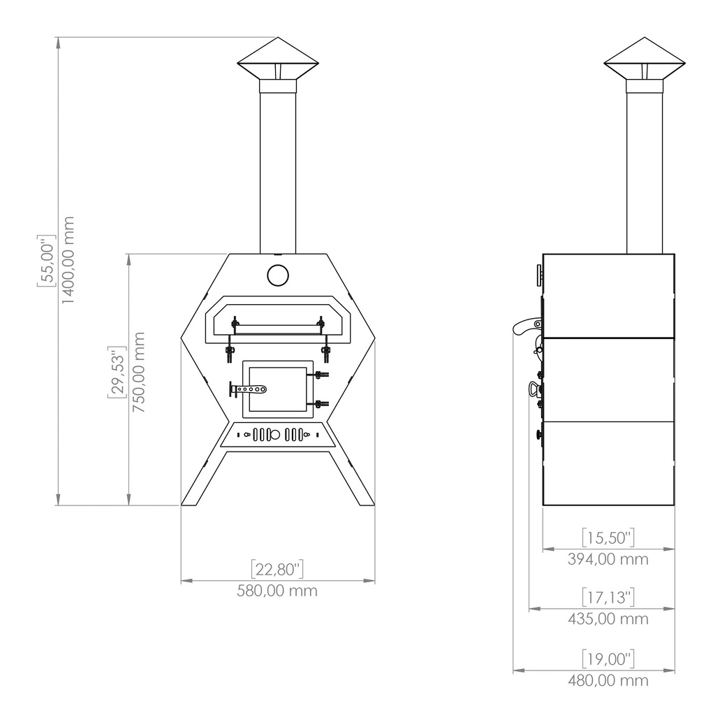 Pizza Oven. DXF, SVG files for laser, plasma cutting. Фото 15