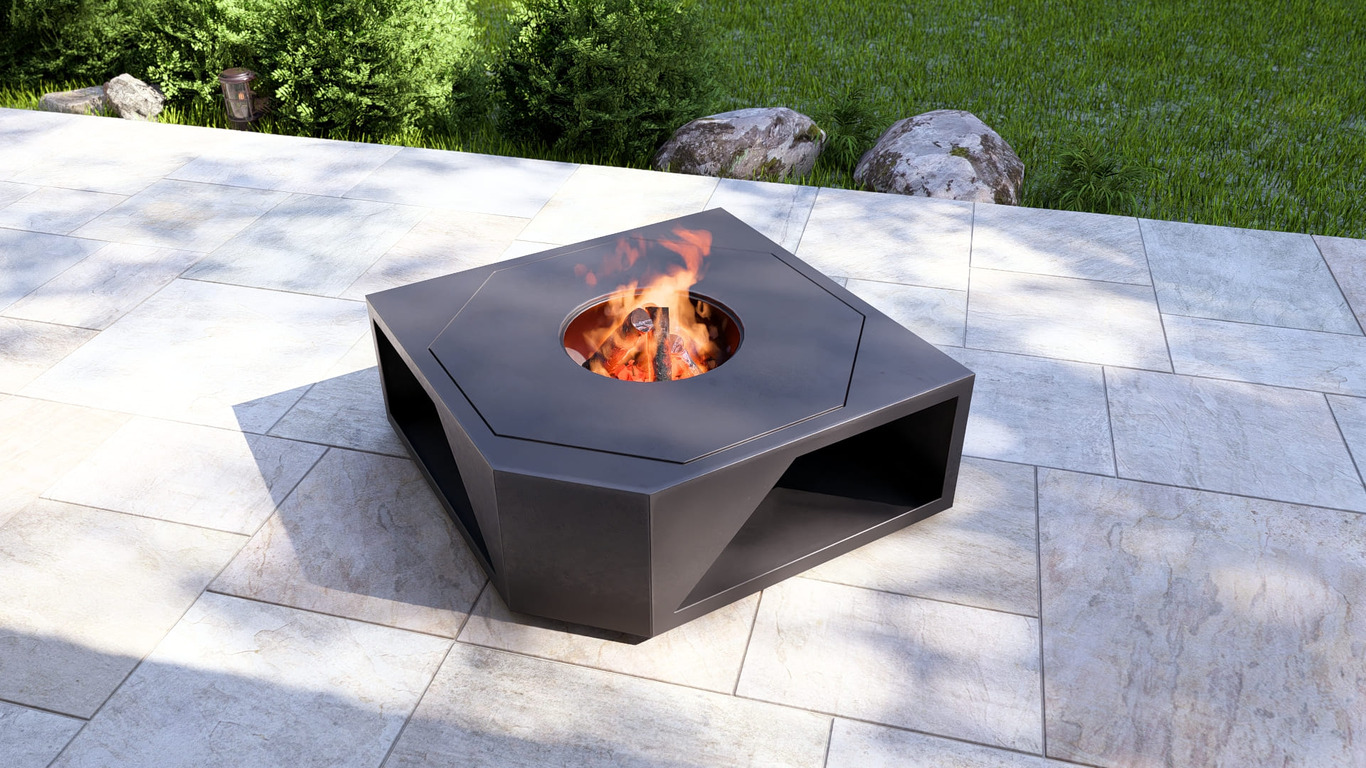 Shield Fire Pit Grill. DXF, SVG files for plasma, laser cutting. Outdoor Barbecue. Фото 5