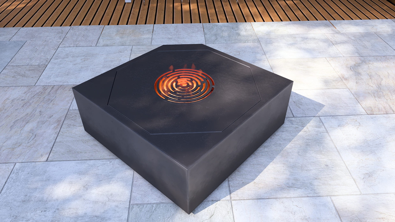 Shield Fire Pit Grill. DXF, SVG files for plasma, laser cutting. Outdoor Barbecue. Фото 7
