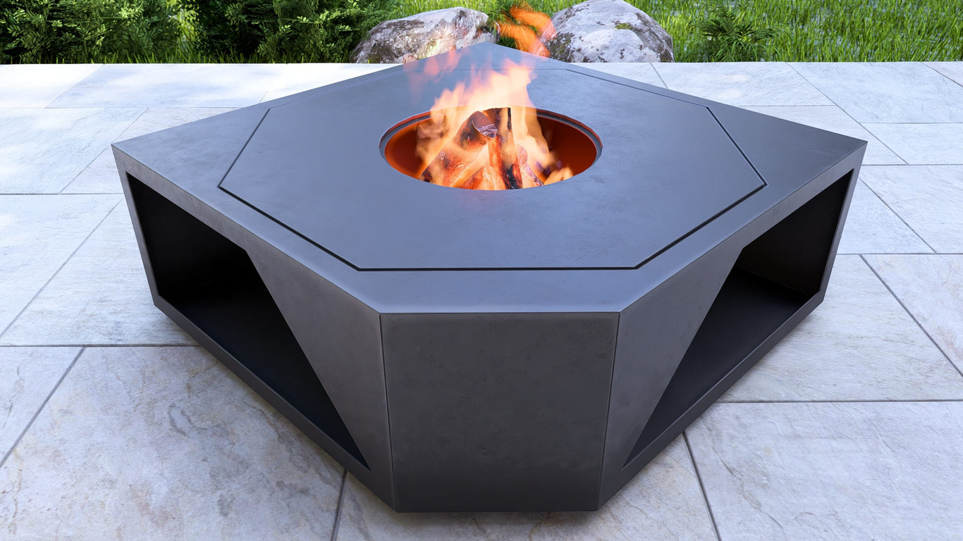 Shield Fire Pit Grill. DXF, SVG files for plasma, laser cutting. Outdoor Barbecue. Фото 6