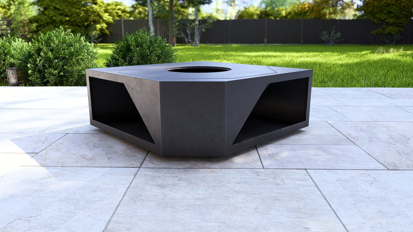 Shield Fire Pit Grill. DXF, SVG files for plasma, laser cutting. Outdoor Barbecue. Фото 8