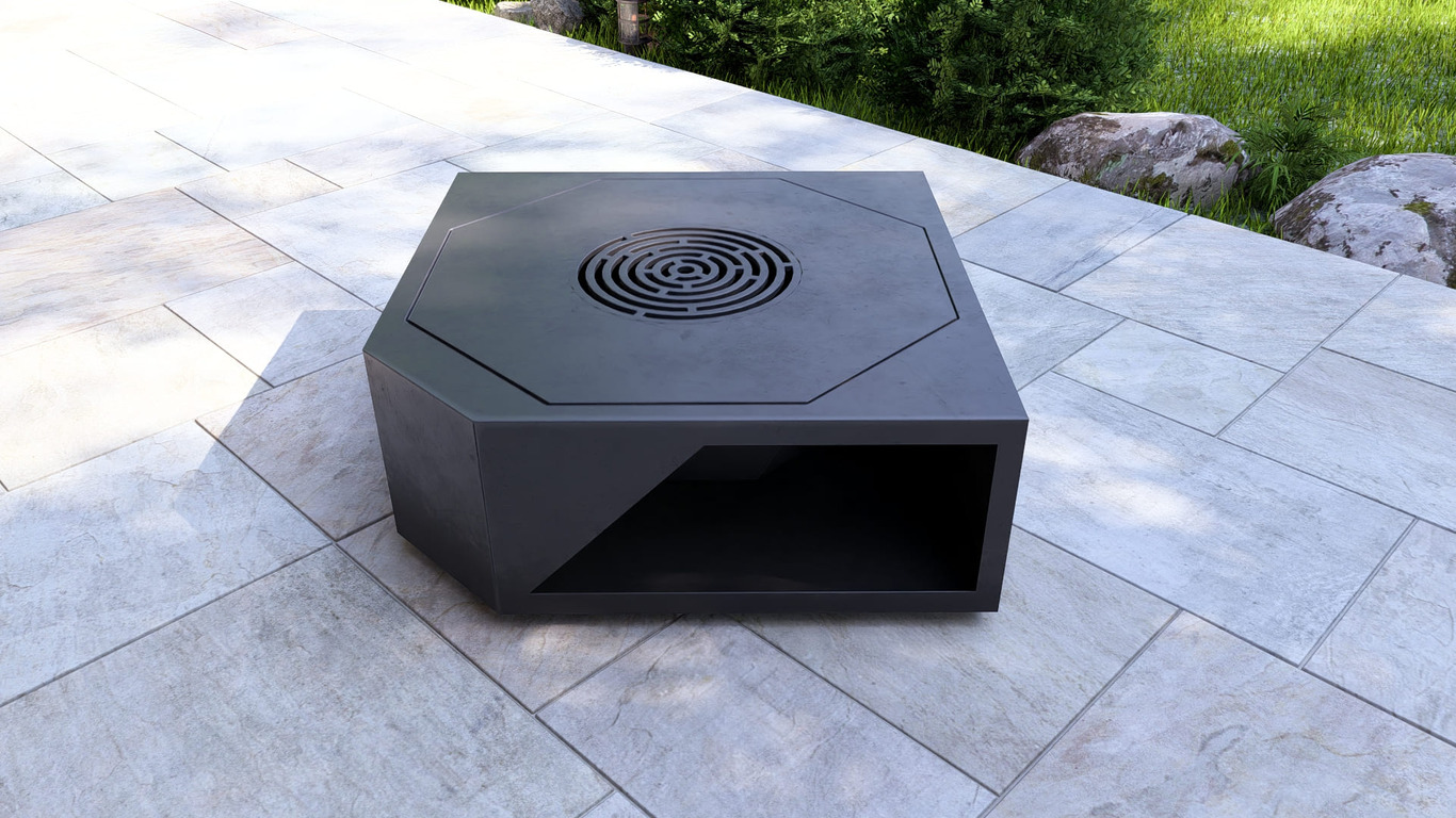 Shield Fire Pit Grill. DXF, SVG files for plasma, laser cutting. Outdoor Barbecue. Фото 11