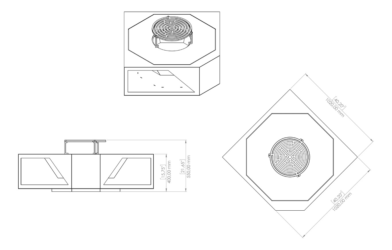 Shield Fire Pit Grill. DXF, SVG files for plasma, laser cutting. Outdoor Barbecue. Фото 18