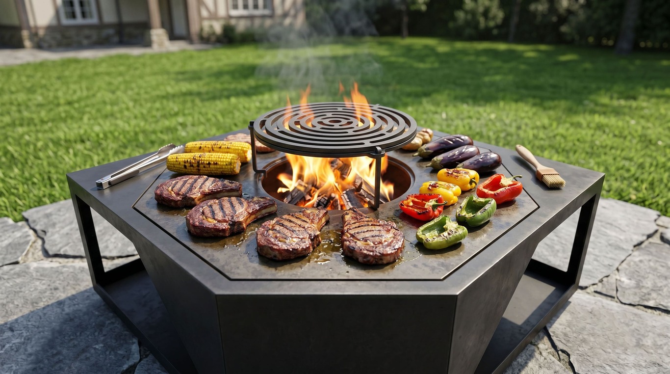 Eye Fire Pit Grill. DXF, SVG files for plasma, laser cutting. Outdoor Barbecue. Фото 3