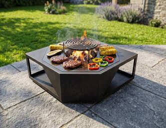 Eye Fire Pit Grill. DXF, SVG files for plasma, laser cutting. Outdoor Barbecue
