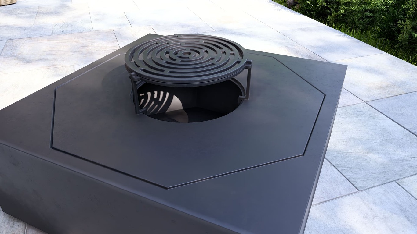 Square Ingot Fire Pit Grill. DXF, SVG files for plasma, laser cutting. Outdoor Barbecue. Фото 17