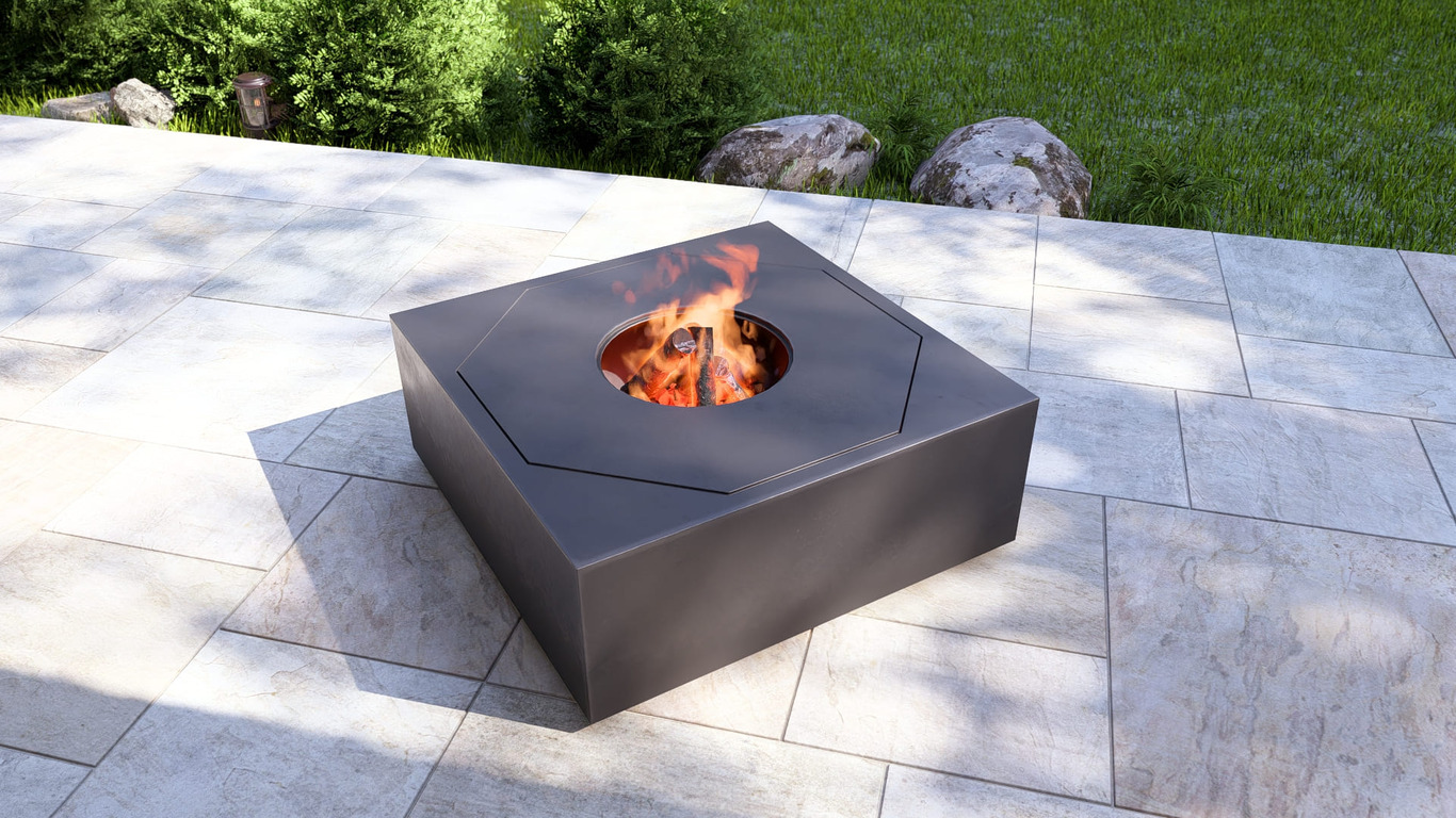 Square Ingot Fire Pit Grill. DXF, SVG files for plasma, laser cutting. Outdoor Barbecue. Фото 6