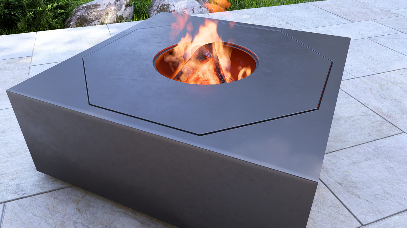 Square Ingot Fire Pit Grill. DXF, SVG files for plasma, laser cutting. Outdoor Barbecue. Фото 7
