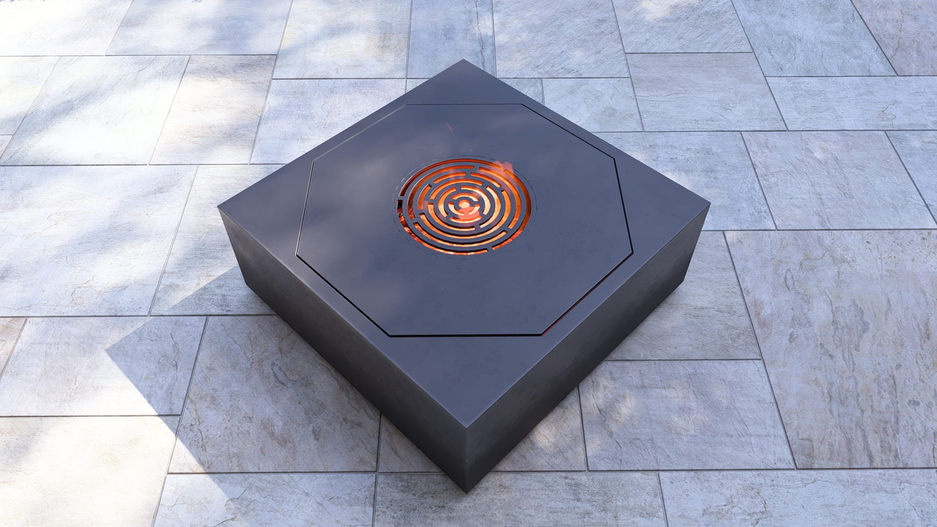 Square Ingot Fire Pit Grill. DXF, SVG files for plasma, laser cutting. Outdoor Barbecue. Фото 9