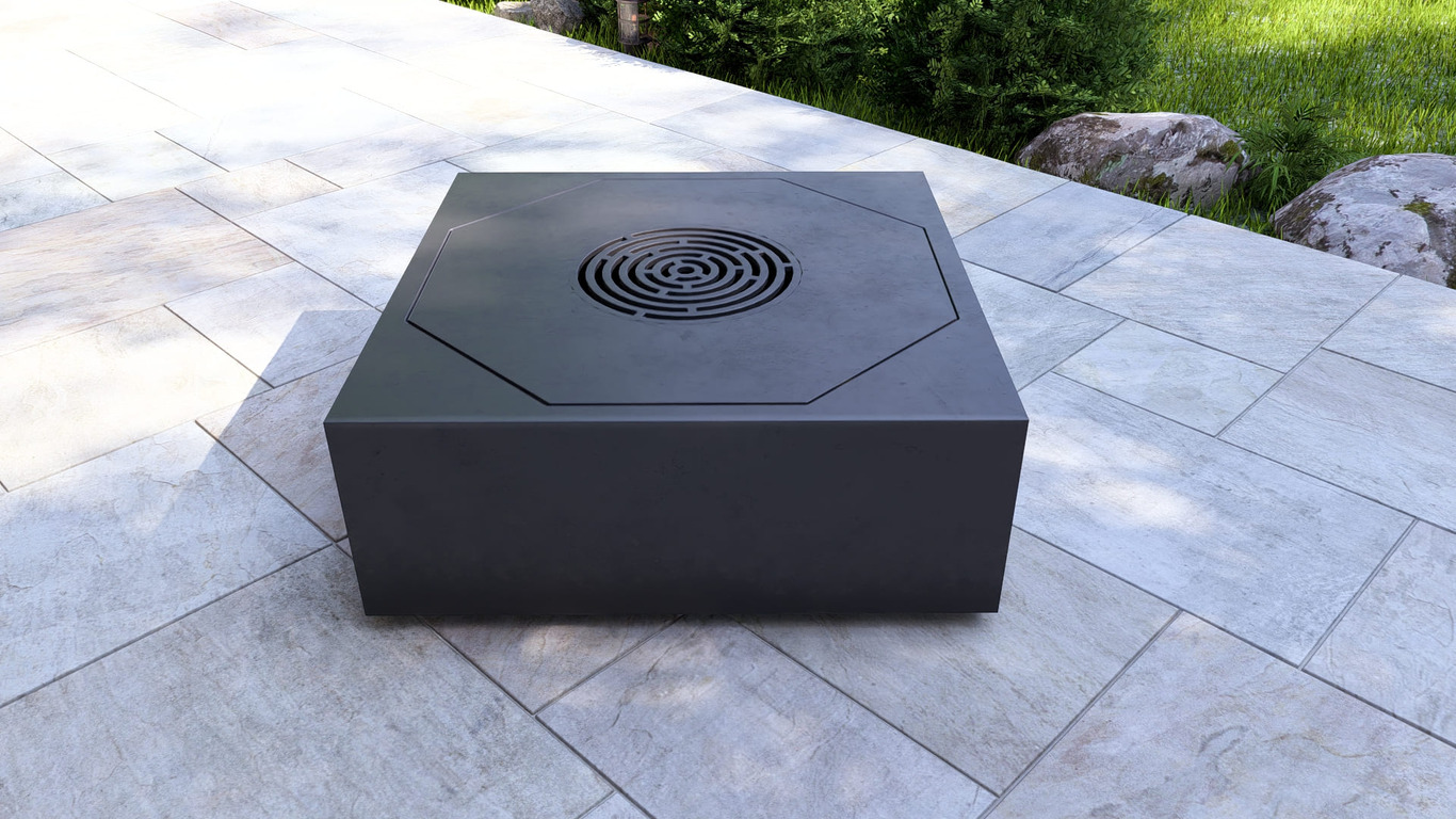 Square Ingot Fire Pit Grill. DXF, SVG files for plasma, laser cutting. Outdoor Barbecue. Фото 13