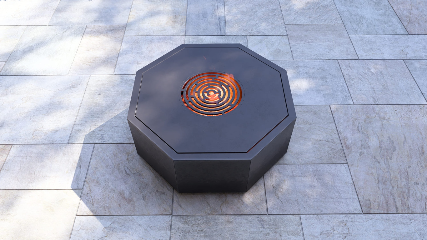 Hexagonal Ingot Fire Pit Grill. DXF, SVG files for plasma, laser cutting. Outdoor Barbecue. Фото 11