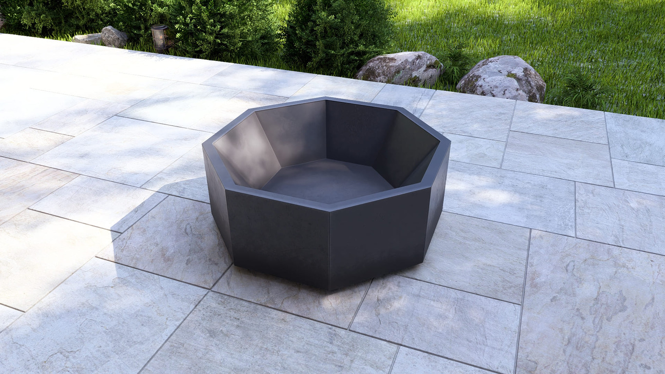 Hexagonal Ingot Fire Pit Grill. DXF, SVG files for plasma, laser cutting. Outdoor Barbecue. Фото 13