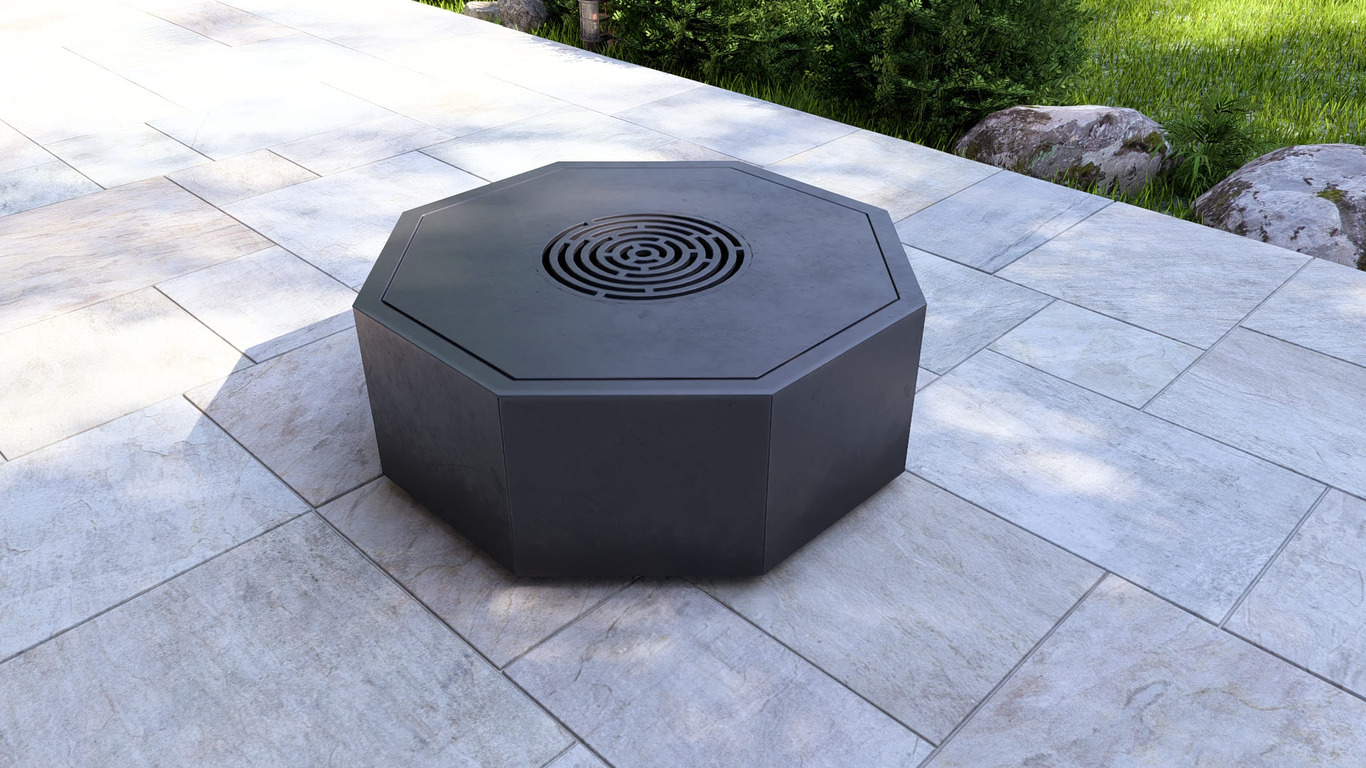 Hexagonal Ingot Fire Pit Grill. DXF, SVG files for plasma, laser cutting. Outdoor Barbecue. Фото 14