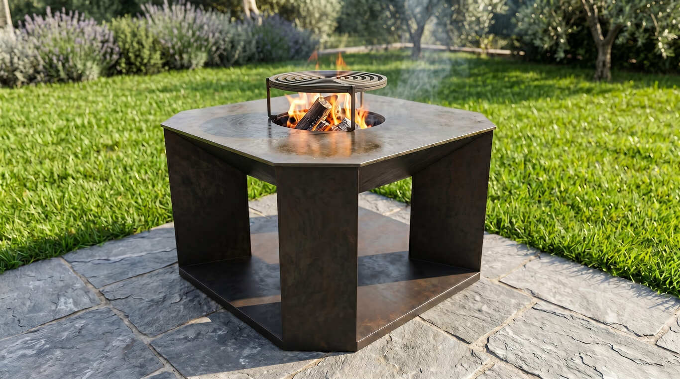 29.5-Inch Stonehenge Fire Pit Grill. DXF, SVG files for plasma, laser cutting. Outdoor Barbecue. Фото 2