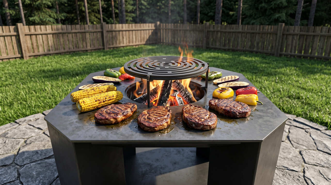 29.5-Inch Stonehenge Fire Pit Grill. DXF, SVG files for plasma, laser cutting. Outdoor Barbecue. Фото 4