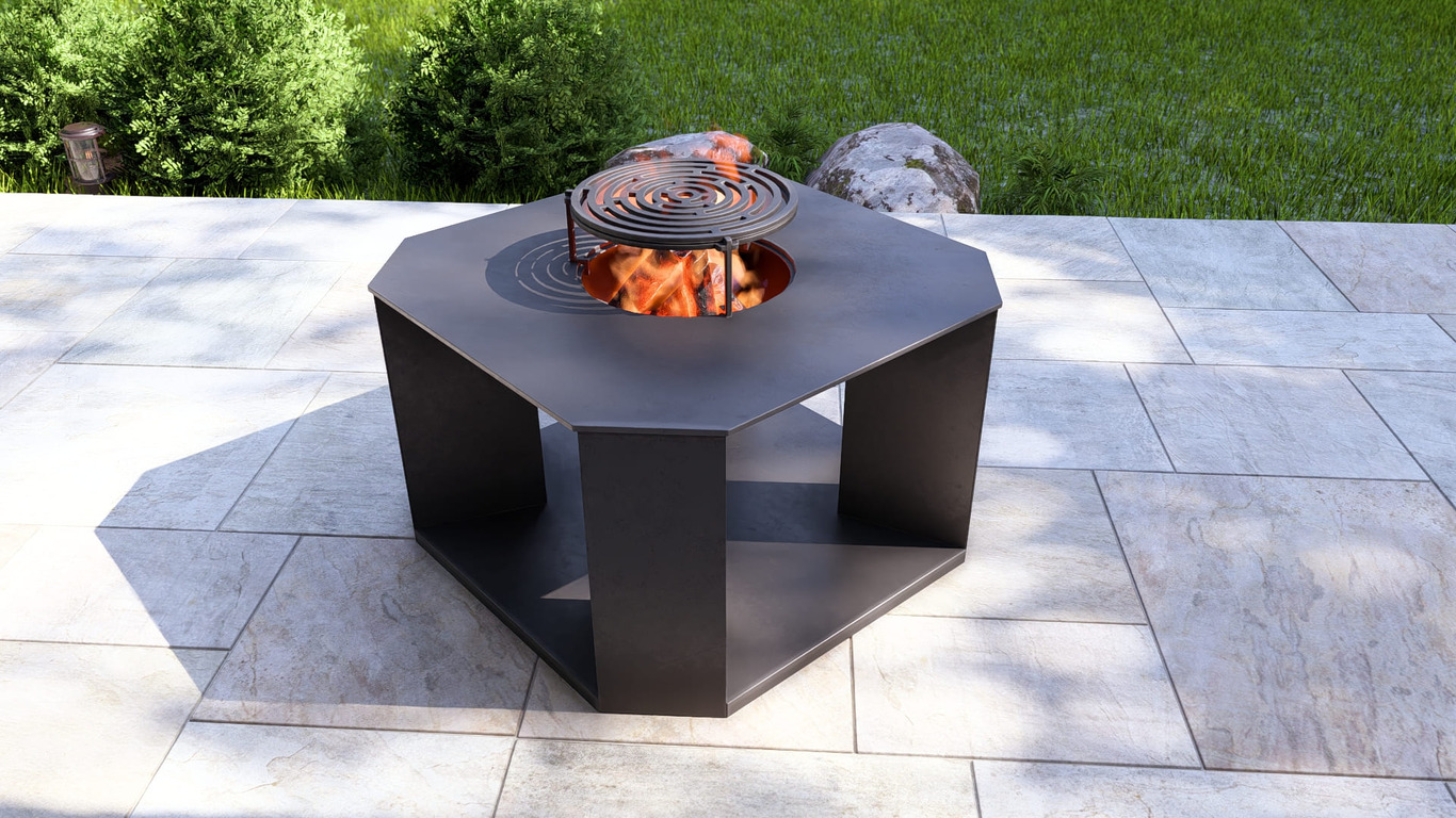 29.5-Inch Stonehenge Fire Pit Grill. DXF, SVG files for plasma, laser cutting. Outdoor Barbecue. Фото 7