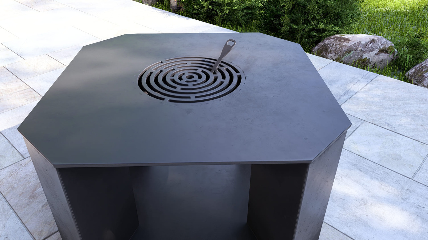 29.5-Inch Stonehenge Fire Pit Grill. DXF, SVG files for plasma, laser cutting. Outdoor Barbecue. Фото 16