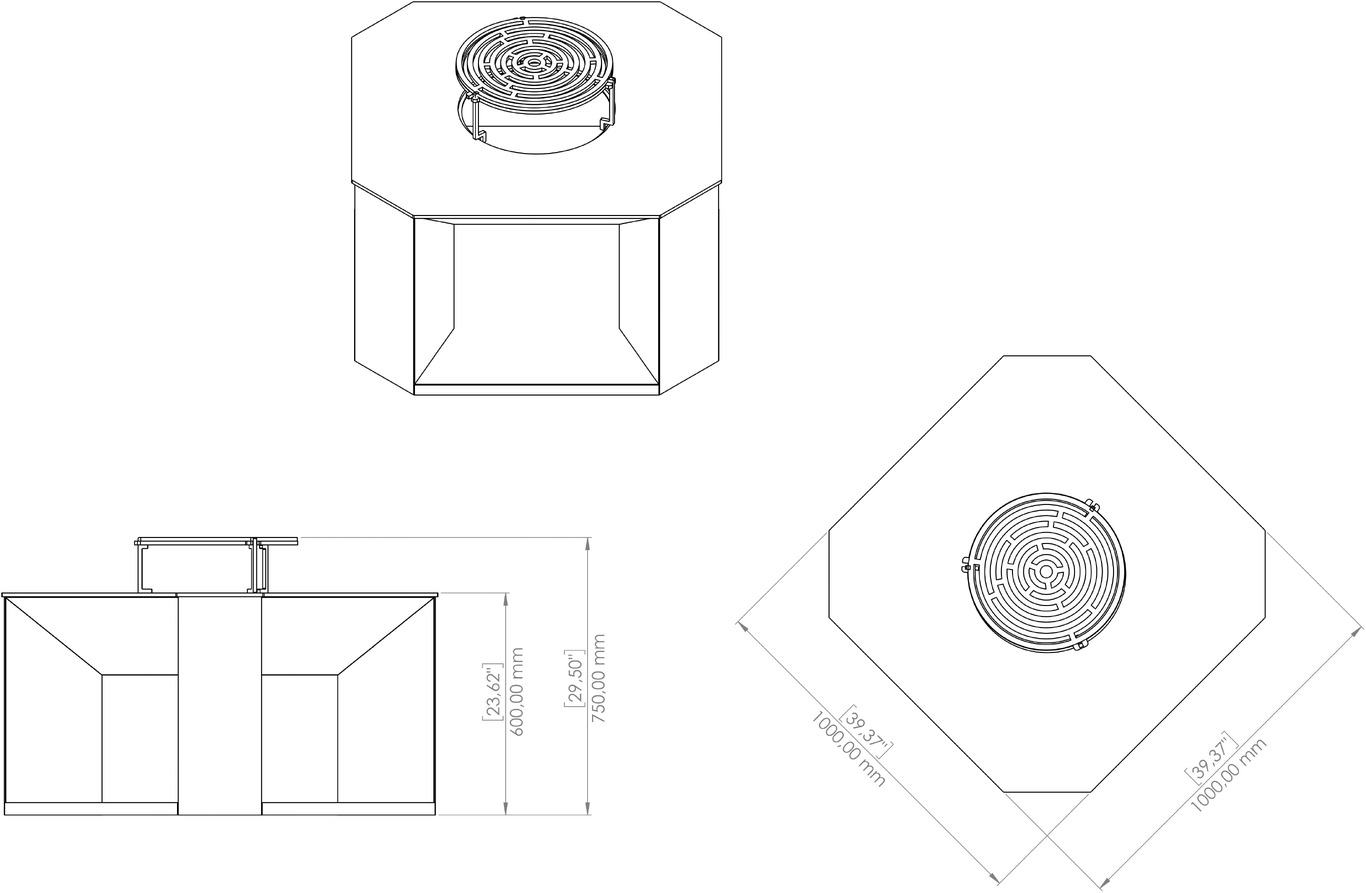 29.5-Inch Stonehenge Fire Pit Grill. DXF, SVG files for plasma, laser cutting. Outdoor Barbecue. Фото 20