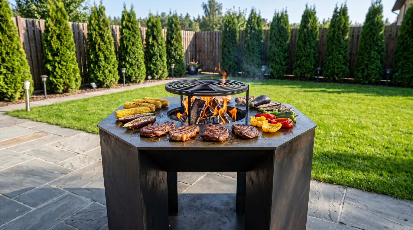 35.5-Inch Stonehenge Fire Pit Grill. DXF, SVG files for plasma, laser cutting. Outdoor Barbecue. Фото 3