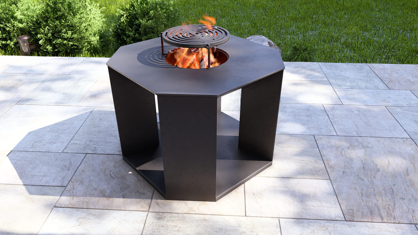 35.5-Inch Stonehenge Fire Pit Grill. DXF, SVG files for plasma, laser cutting. Outdoor Barbecue. Фото 4