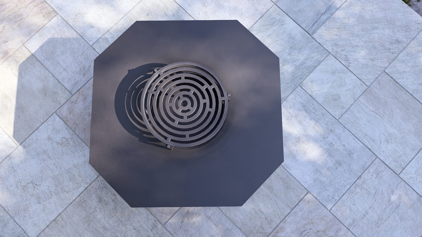 35.5-Inch Stonehenge Fire Pit Grill. DXF, SVG files for plasma, laser cutting. Outdoor Barbecue. Фото 18
