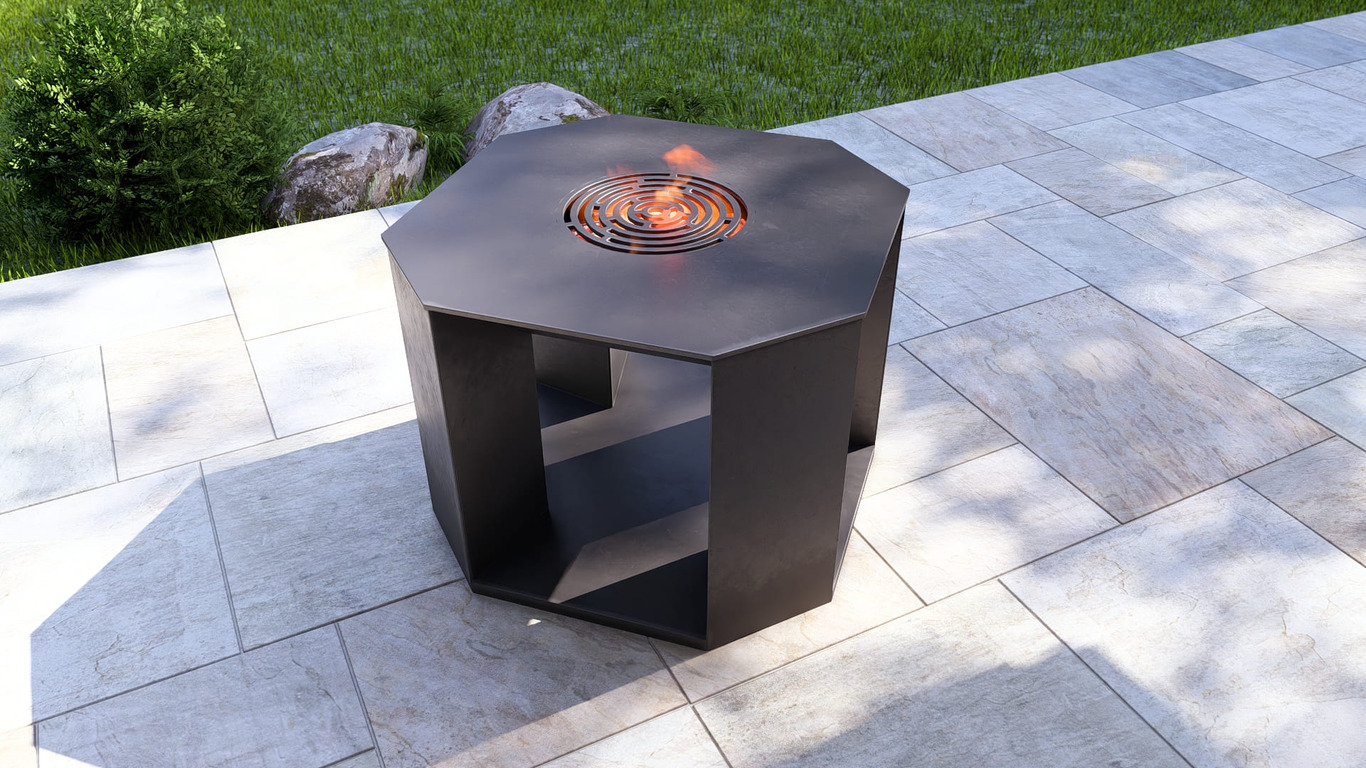 35.5-Inch Stonehenge Fire Pit Grill. DXF, SVG files for plasma, laser cutting. Outdoor Barbecue. Фото 5