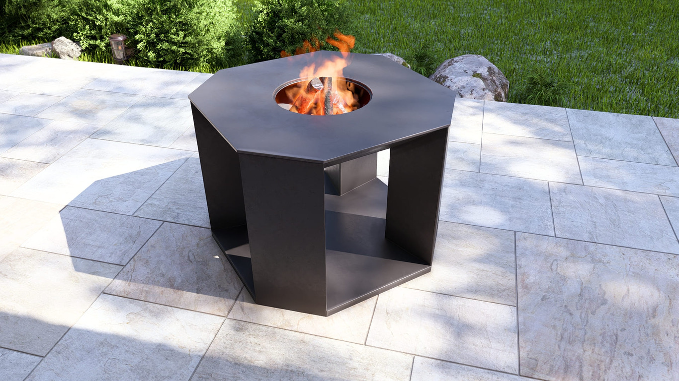 35.5-Inch Stonehenge Fire Pit Grill. DXF, SVG files for plasma, laser cutting. Outdoor Barbecue. Фото 6