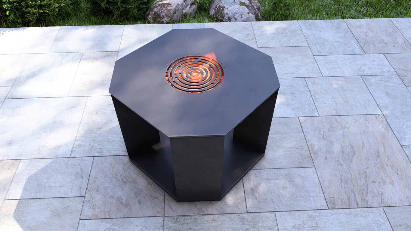 35.5-Inch Stonehenge Fire Pit Grill. DXF, SVG files for plasma, laser cutting. Outdoor Barbecue. Фото 9