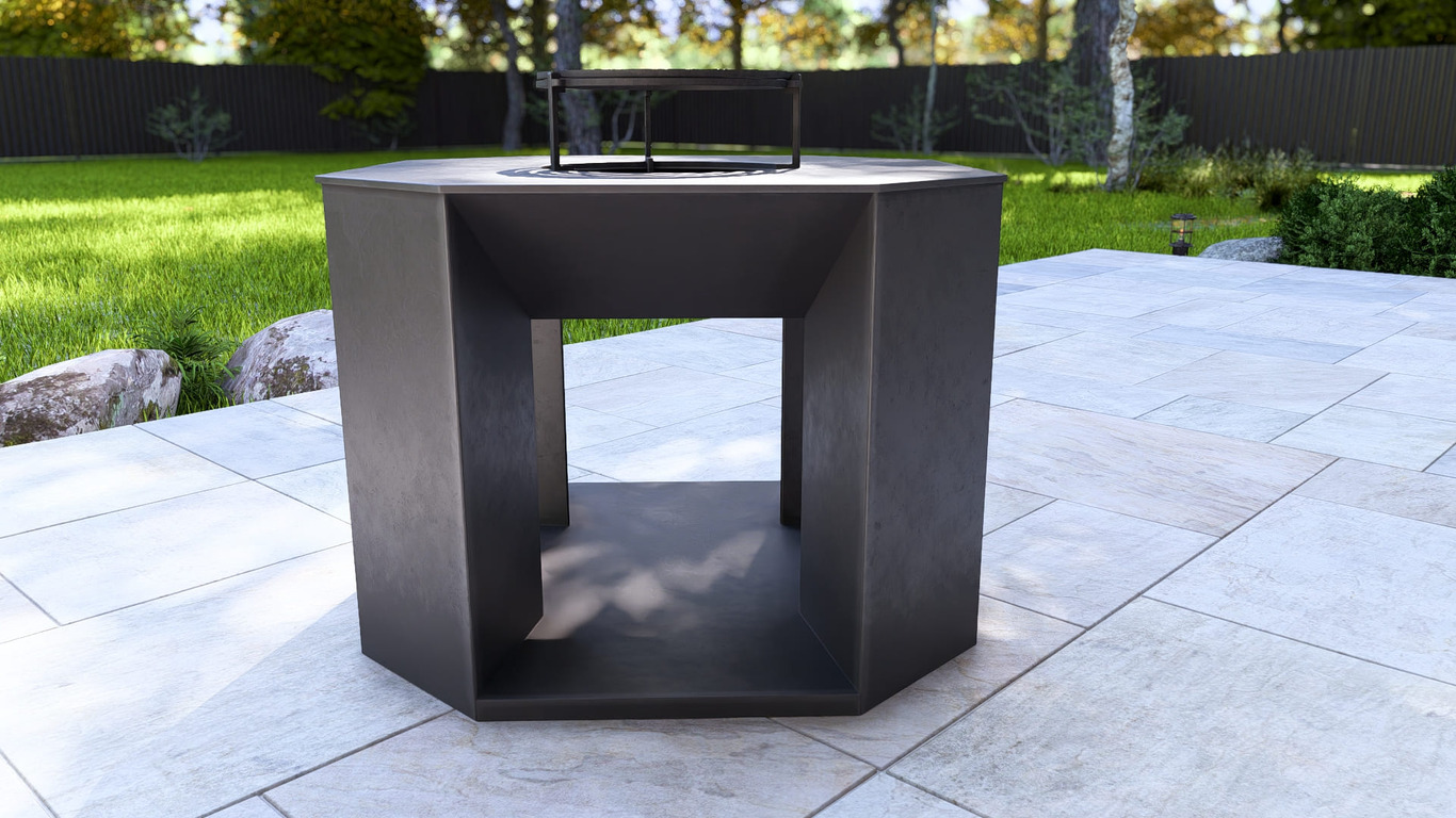 35.5-Inch Stonehenge Fire Pit Grill. DXF, SVG files for plasma, laser cutting. Outdoor Barbecue. Фото 10