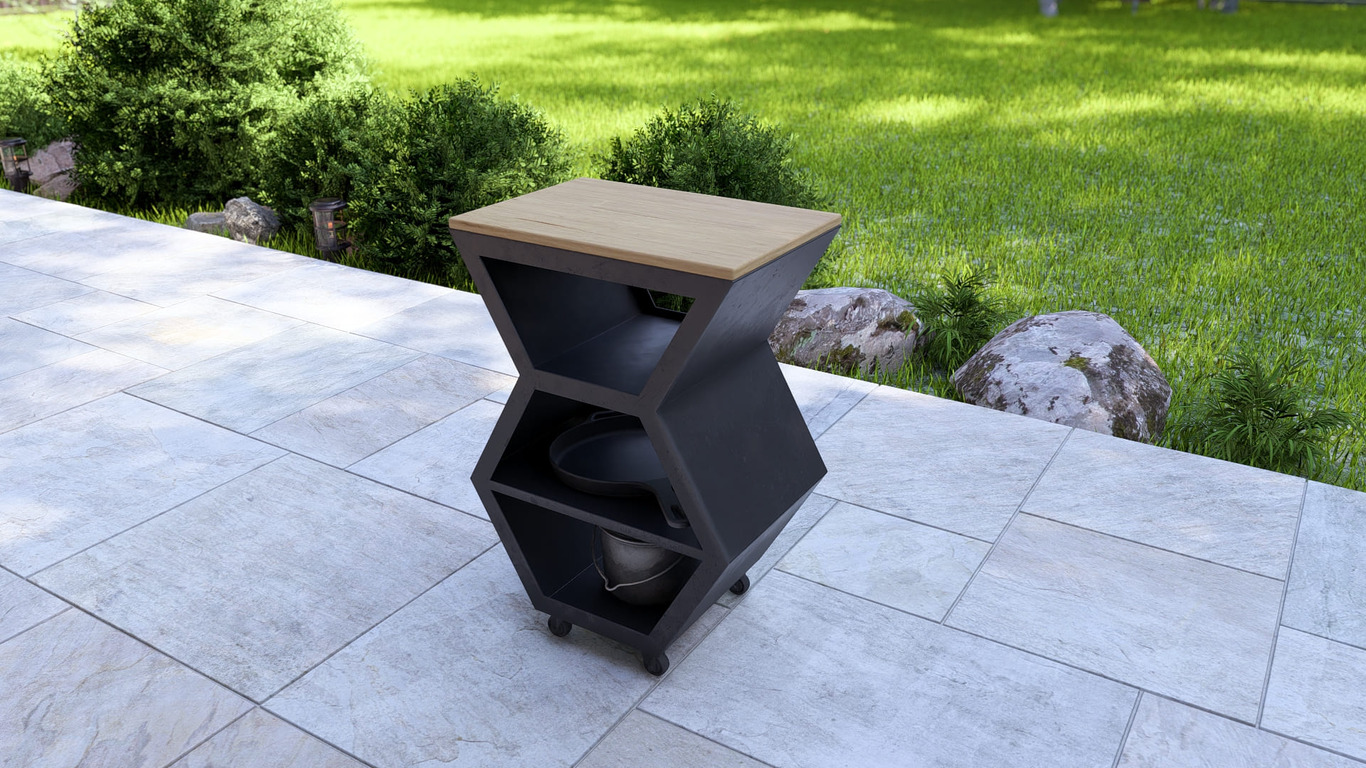 Table Module V2. DXF, SVG files for laser, plasma cutting. Backyard & Modular Kitchen. Фото 2