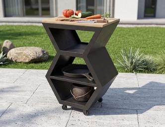 Table Module V2. DXF, SVG files for laser, plasma cutting. Backyard & Modular Kitchen