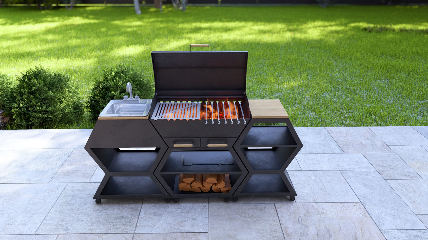 Table Module. DXF, SVG files for laser, plasma cutting. Backyard & Modular Kitchen. Фото 13