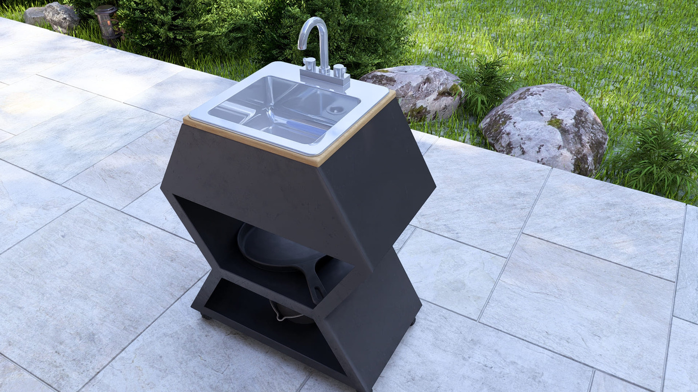 15-inch Sink Module V2. DXF, SVG files for laser, plasma cutting. Patio & Modular Kitchen. Фото 3
