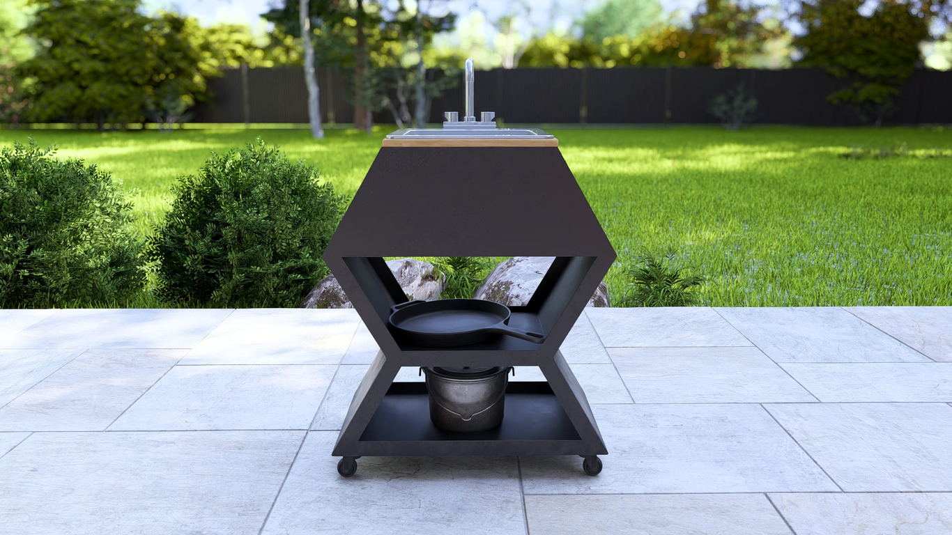 15-inch Sink Module V2. DXF, SVG files for laser, plasma cutting. Patio & Modular Kitchen. Фото 4