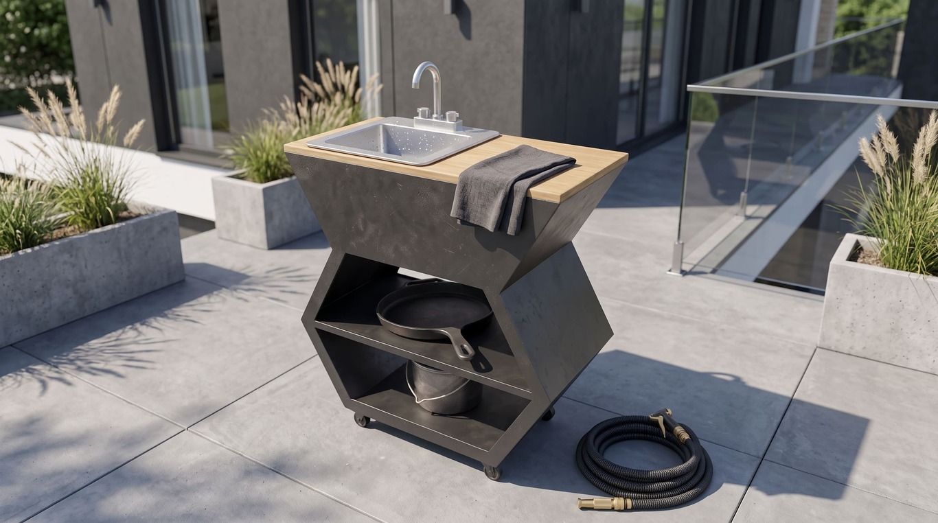 15-inch Sink Module. DXF, SVG files for laser, plasma cutting. Patio & Modular Kitchen