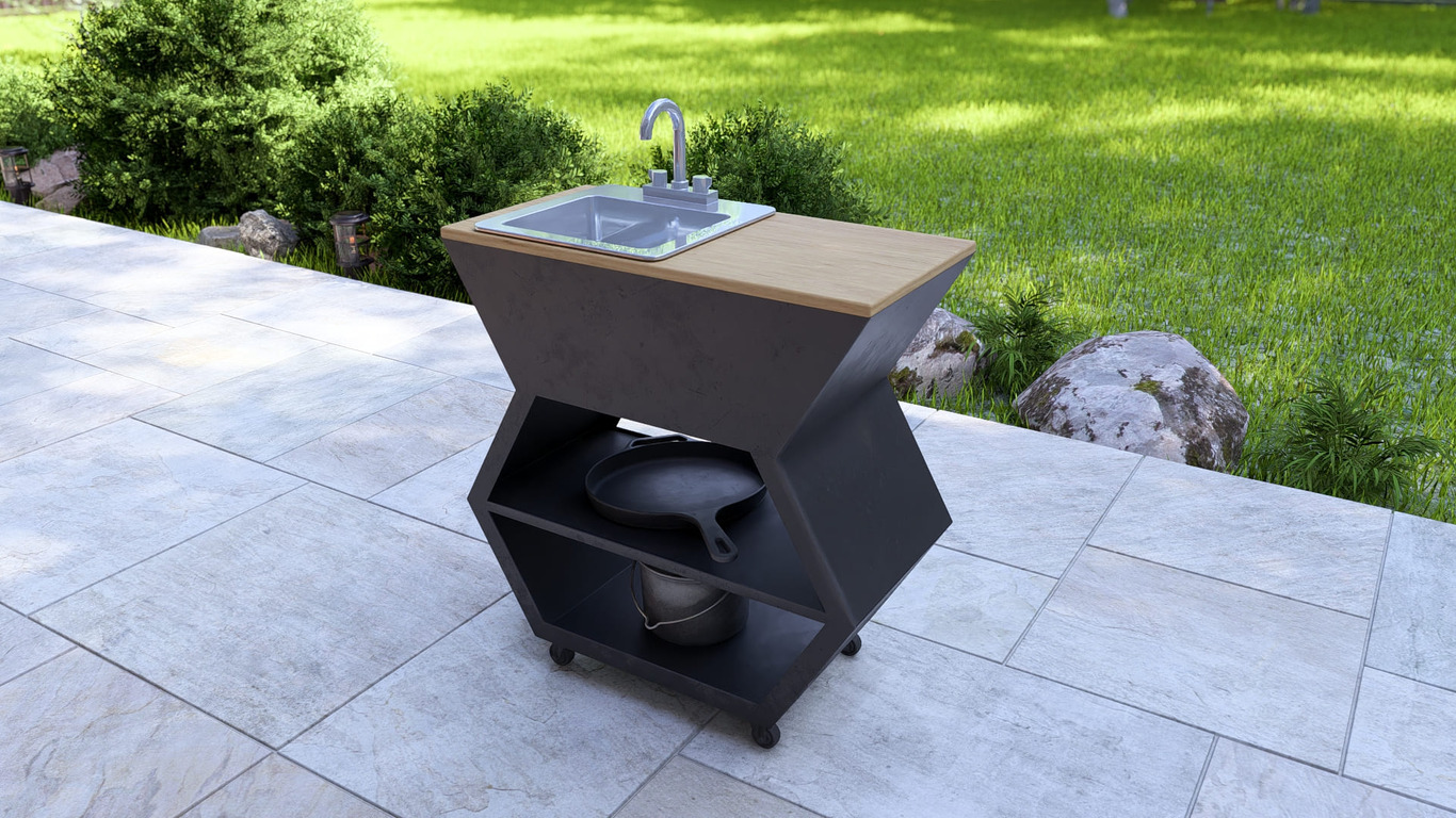 15-inch Sink Module. DXF, SVG files for laser, plasma cutting. Patio & Modular Kitchen. Фото 2